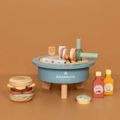 Barbacoa portátil con accesorios de madera - Little Dutch