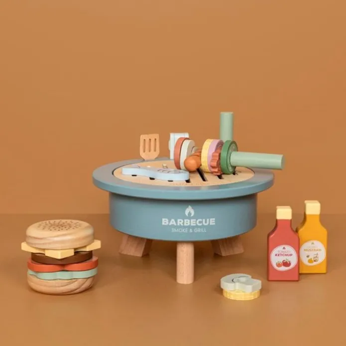 Barbacoa portátil con accesorios de madera - Little Dutch