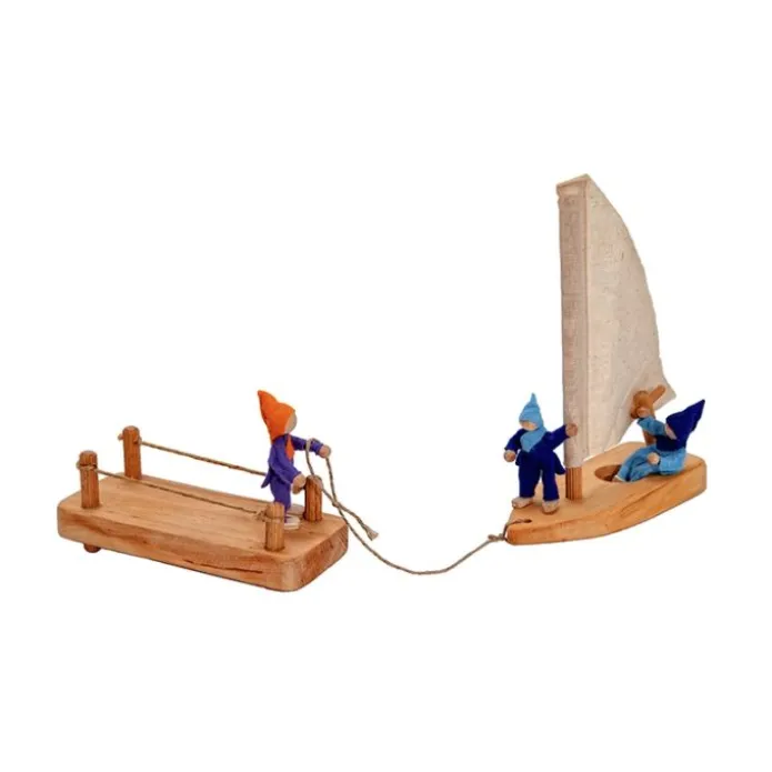 Barca con muelle de madera - Magic Wood
