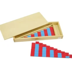 Barras numéricas pequeñas de madera - Montessori