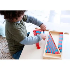 Barras numéricas pequeñas de madera - Montessori