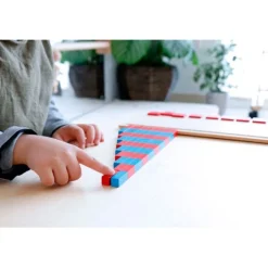 Barras numéricas pequeñas de madera - Montessori