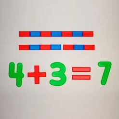 Barras rojas y azules Montessori translúcidas - Sumando Momentos
