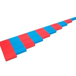 Barras rojas y azules Premium madera de haya - Montessori