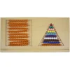 Base de madera para escaleras de perlas y barras de perlas - Montessori
