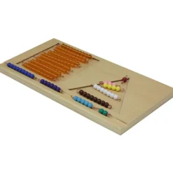 Base de madera para escaleras de perlas y barras de perlas - Montessori
