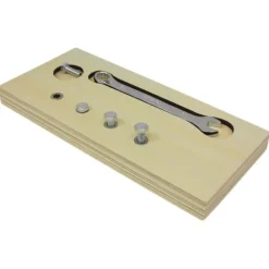 Base madera con llave inglesa y tornillos - Montessori