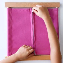 Bastidor de madera con cremallera - Montessori