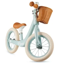 Bicicleta de equilibrio sin pedales Rapid 2 azul pastel con cesta - Kinderkraft