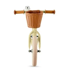 Bicicleta de equilibrio sin pedales Rapid 2 verde pastel con cesta - Kinderkraft