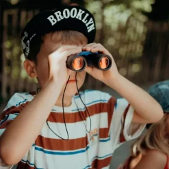 Binoculares con brújula y bolsa de transporte Kidybinoculars azules - Kidywolf