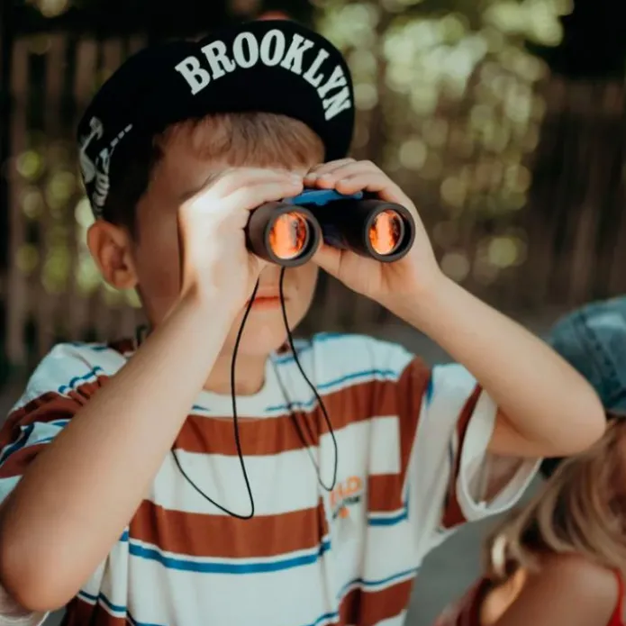 Binoculares con brújula y bolsa de transporte Kidybinoculars azules - Kidywolf