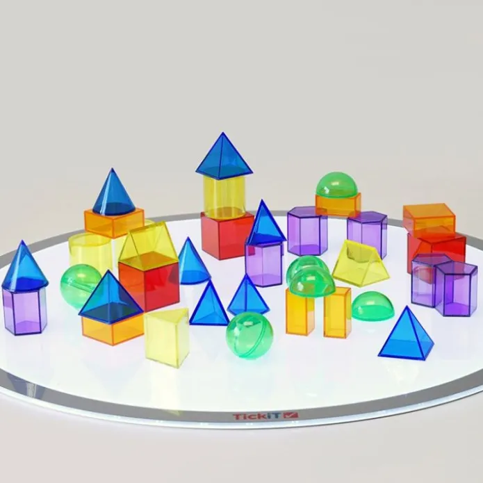 Bloques de colores translúcidos formas geométricas (36) - TickiT
