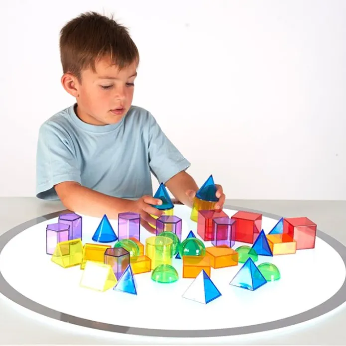 Bloques de colores translúcidos formas geométricas (36) - TickiT