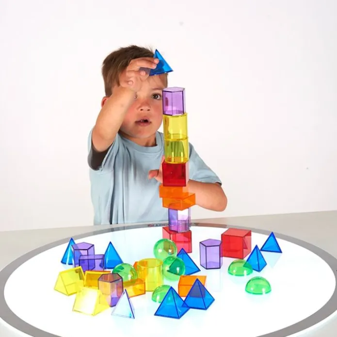 Bloques de colores translúcidos formas geométricas (36) - TickiT