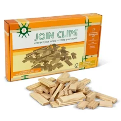 Bloques de construcción de madera compatibles con KAPLA (200) - Join Clips
