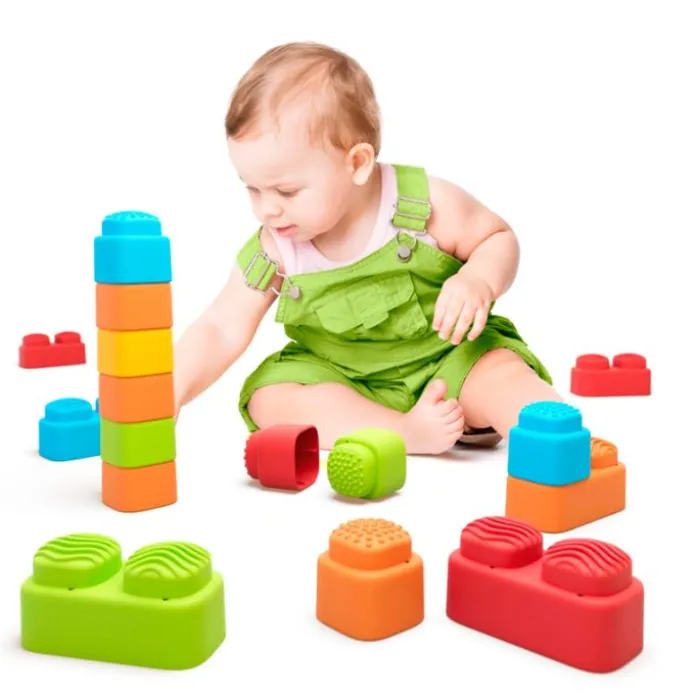Bloques de construcción sensoriales texturizados (24) - Soft BiBi