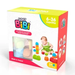 Bloques de construcción sensoriales texturizados (24) - Soft BiBi