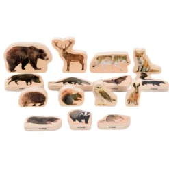 Bloques de madera Animales del bosque (15) - TickiT