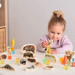 Bloques de madera Animales del bosque (15) - TickiT