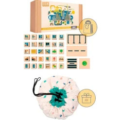 Bloques de madera City (324) - Just Blocks + REGALO manta-saco
