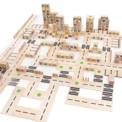 Bloques de madera City (324) - Just Blocks + REGALO manta-saco
