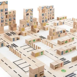 Bloques de madera City (324) - Just Blocks + REGALO manta-saco