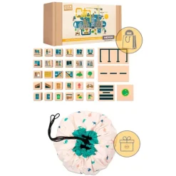 Bloques de madera City (160) - Just Blocks + REGALO manta-saco