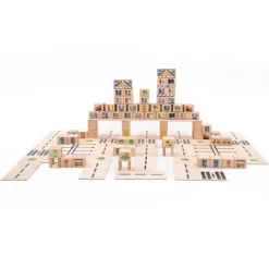 Bloques de madera City (160) - Just Blocks + REGALO manta-saco