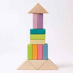 Bloques de madera Pastel Duo (40) - Grimm's