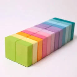 Bloques de madera Pastel Duo (40) - Grimm's