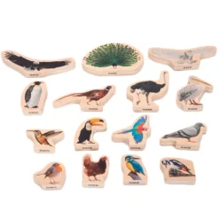 Bloques de madera Pájaros (15) - TickiT