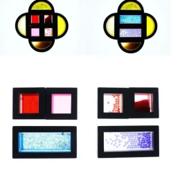 Bloques de madera sensoriales agua brillante (8) - Guidecraft