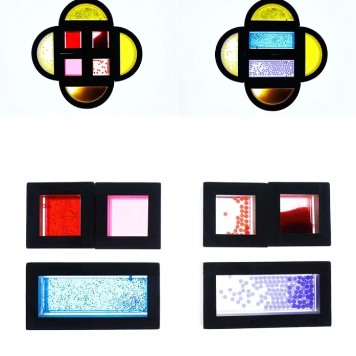 Bloques de madera sensoriales agua brillante (8) - Guidecraft