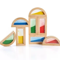Bloques de madera sensoriales arena (8) - Guidecraft