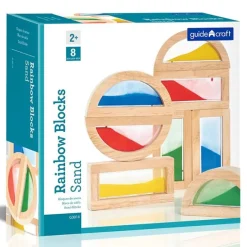 Bloques de madera sensoriales arena (8) - Guidecraft