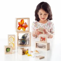 Bloques de madera transparentes Treasure Blocks (8) - Guidecraft