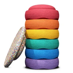 Bloques de movimiento + tabla de equilibrio Original Rainbow Classic (6) - Stapelstein