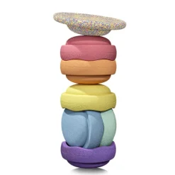Bloques de movimiento + tabla de equilibrio Original Rainbow Pastel (6) - Stapelstein
