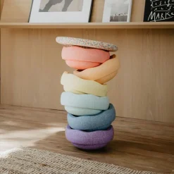 Bloques de movimiento + tabla de equilibrio Original Rainbow Pastel (6) - Stapelstein
