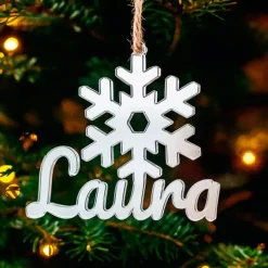 Bola para árbol de Navidad personalizada - Copo de nieve