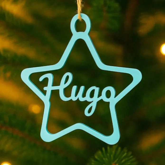 Bola para árbol de Navidad personalizada - Estrella