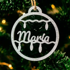 Bola para árbol de Navidad personalizada - Guirnalda de luces