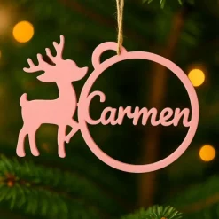 Bola para árbol de Navidad personalizada - Reno