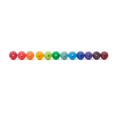 Bolas de madera con agujero colores arcoíris 1,2 cm (120) - Grimm's
