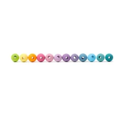 Bolas de madera con agujero colores pastel 1,2 cm (120) - Grimm's