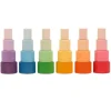 Boles de madera nido apilables de colores (24) - Grapat