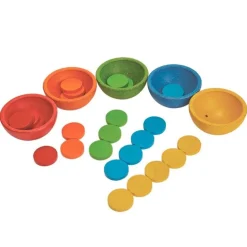 Boles de madera para clasificación de colores - PlanToys