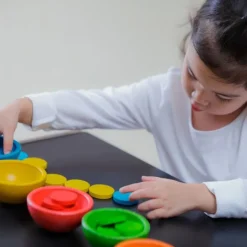 Boles de madera para clasificación de colores - PlanToys