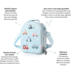 Bolsa de almuerzo térmica Vehículos City Cars - Tutete